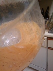 The yeast cake, whose fate is to be washed away :(